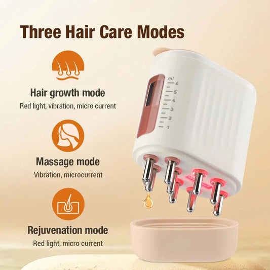 RevitaHair - 625nm Red Light Electric Hair Massage Comb Vibration Micro-current Medicine Applicator Head Massager Hair Growth Scalp Hair Care