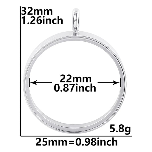 1/2Pcs Stainless Steel Mix Styles Round Glass Twist Memory Floating Relicario Charms For Living Locket Pendant Necklaces Jewelry